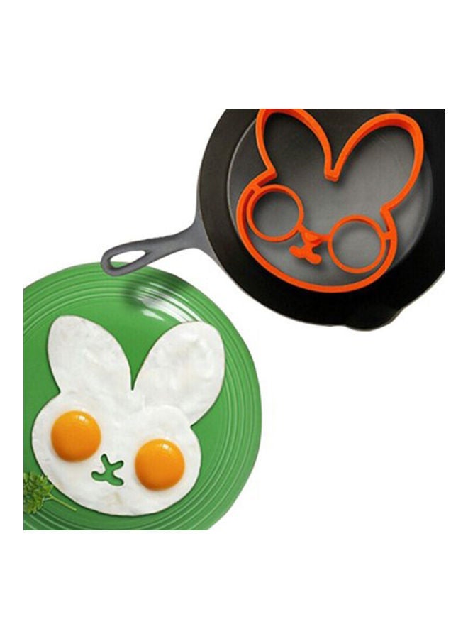 Generic - Silicone Rabbit Shape Frying Eggs Tools Cartoon Pancake Ring Egg Shaped Kitchen Tool Omelette Mold Orange 15*15*15cm - Image 1