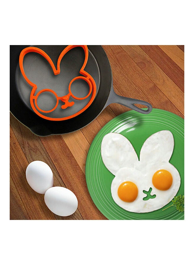 Generic - Silicone Rabbit Shape Frying Eggs Tools Cartoon Pancake Ring Egg Shaped Kitchen Tool Omelette Mold Orange 15*15*15cm - Image 1