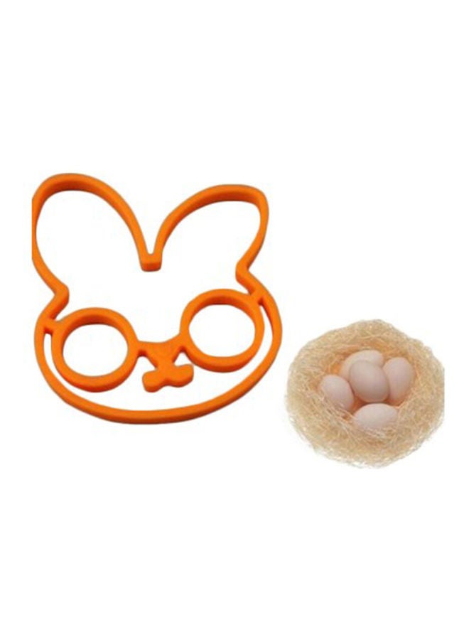 Generic - Silicone Rabbit Shape Frying Eggs Tools Cartoon Pancake Ring Egg Shaped Kitchen Tool Omelette Mold Orange 15*15*15cm - Image 1