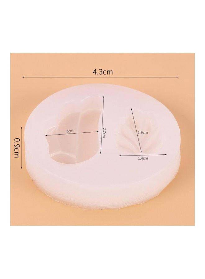 Silicone Crystal Mirror Leaves Epoxy Mold Handwork Decorative Mould Tool white 5*5*5cm - Image 2