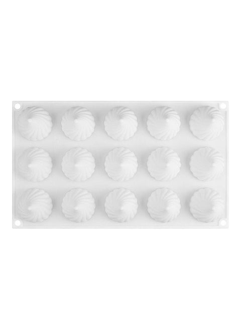15 Cavity Silicone Molds DIY Cake Decorating Tools for Baking Ice Cream Chocolate Dessert Mousse white 20*20*20cm