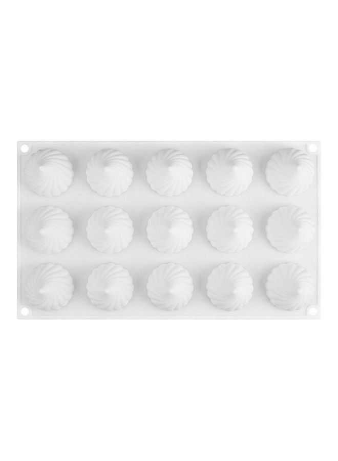 15 Cavity Silicone Molds DIY Cake Decorating Tools for Baking Ice Cream Chocolate Dessert Mousse white 20*20*20cm
