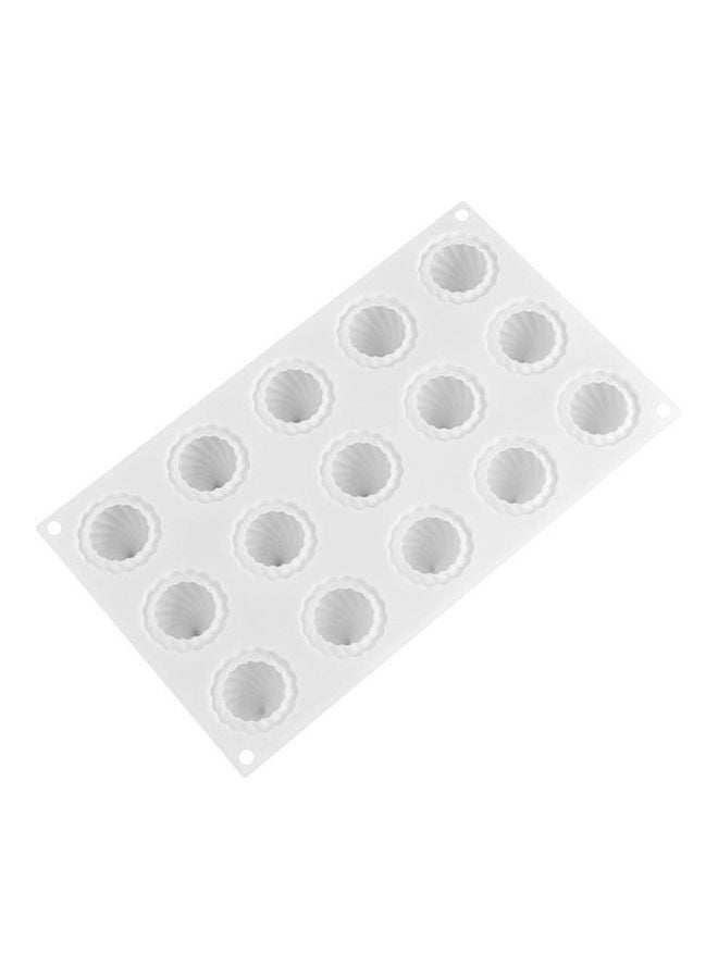 15 Cavity Silicone Molds DIY Cake Decorating Tools for Baking Ice Cream Chocolate Dessert Mousse white 20*20*20cm