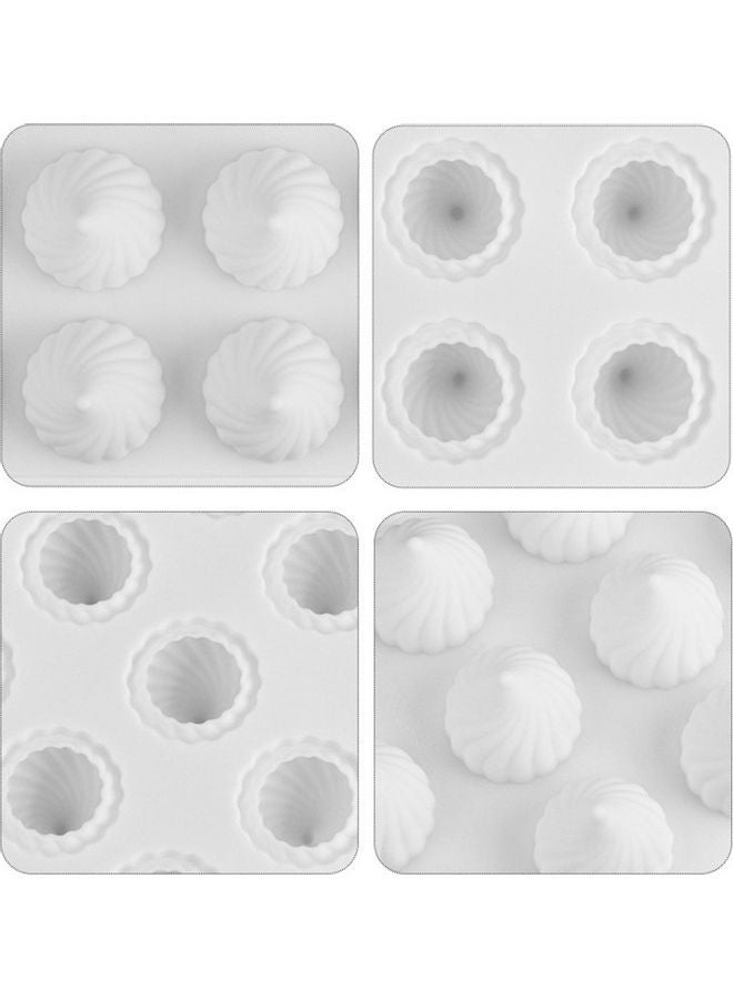 15 Cavity Silicone Molds DIY Cake Decorating Tools for Baking Ice Cream Chocolate Dessert Mousse white 20*20*20cm