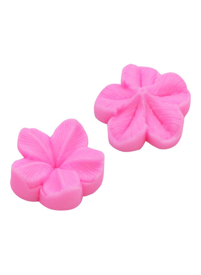 DIY Cake Decorating Plum Blossom Silicone Art Chocolate Fondant Mould Pink 3x3x3cm - Image 5