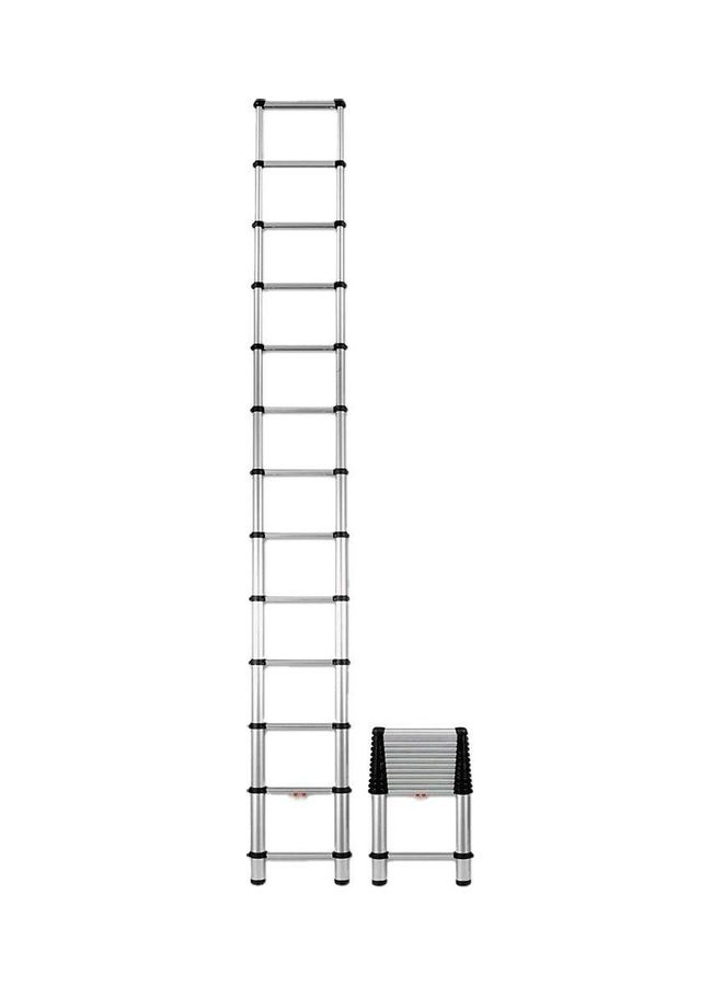13-Step Telescopic Aluminium Floding Ladder Silver 3.2meter