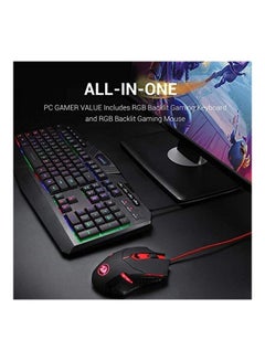 REDRAGON S101 VAJRA USB Gaming Keyboard, CENTROPHORUS USB Gaming Mouse, Keyboard Set QWERTY layout  - Image 3