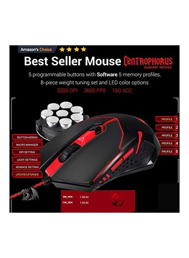 REDRAGON S101 VAJRA USB Gaming Keyboard, CENTROPHORUS USB Gaming Mouse, Keyboard Set QWERTY layout  - Image 4