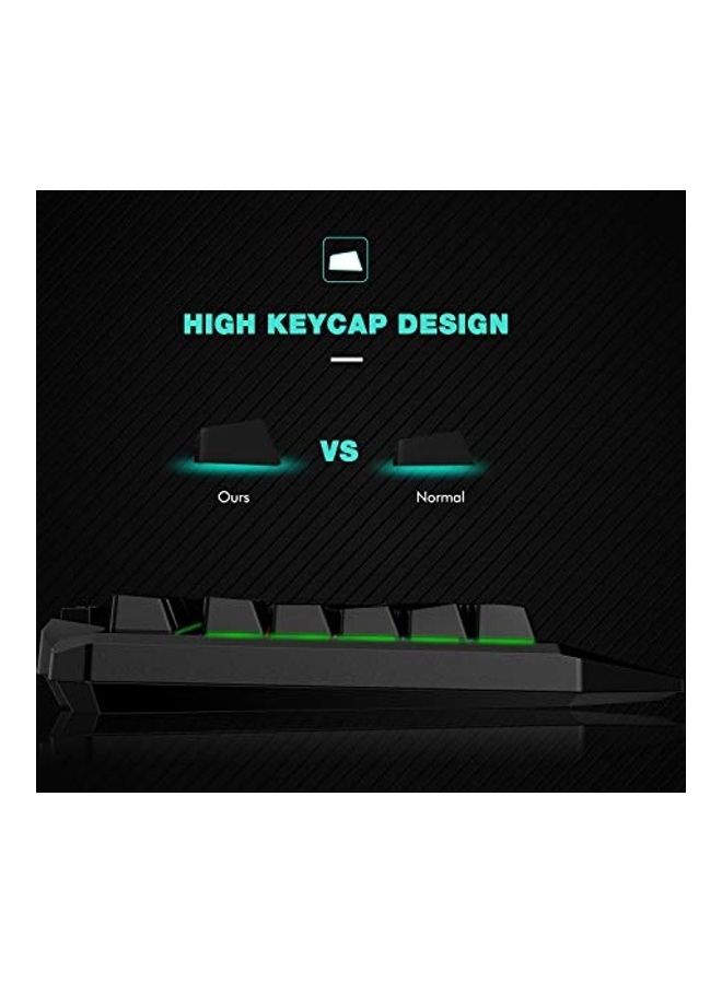 هافيت لوحة مفاتيح سلكية للألعاب مع إضاءة خلفية بألوان قوس قزح - Image 2