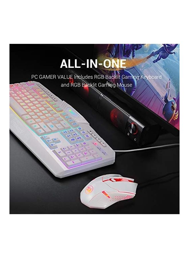 REDRAGON - S101 Wired Multimedia Keys Wrist Rest Gaming Keyboard - Image 1