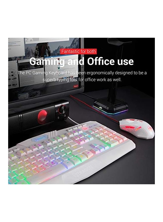 REDRAGON - S101 Wired Multimedia Keys Wrist Rest Gaming Keyboard - Image 1