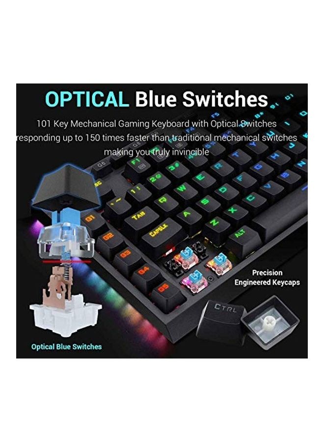 REDRAGON - K588 RGB Backlit Mechanical Gaming Keyboard - wired - Image 1