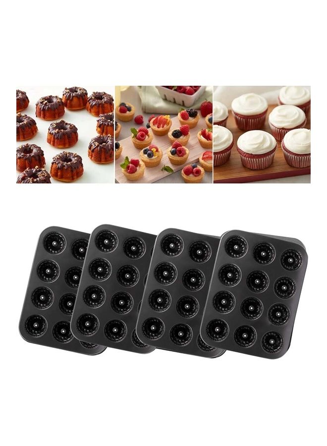 12 Cavity Non-Stick Donut Mold Baking Tray- Carbon Steel - 14” x 10.5” - 1 Piece Black 14x 10.5inch - Image 5