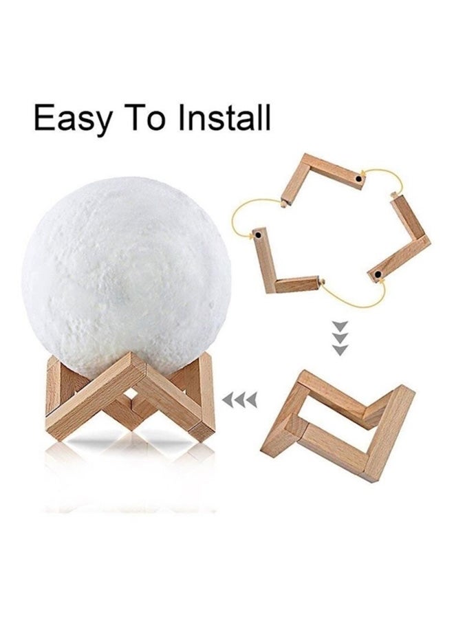 دي إل سي  مصباح LED بتصميم على شكل قمر ثلاثي الأبعاد مزود بإضاءة متعددة الألوان متعدد الألوان 18سم - Image 2