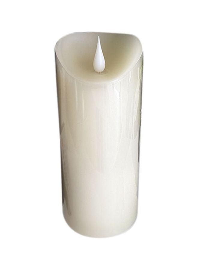GLOW LIFE CANDLE IVORY, WARM WHITE FLAME, C BATTERY 7.5*17.5CM Warm White 7.5*17.5cm