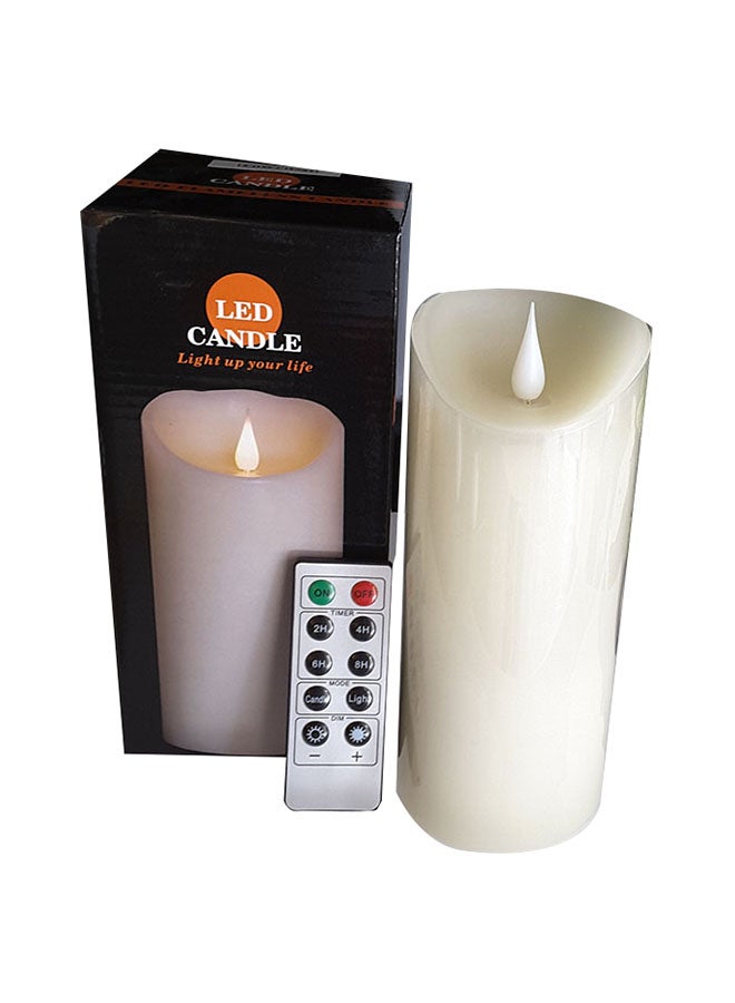 جلو لايف شمعة مقاس 7.5*15 سم ، لون عاجي أبيض دافئ تعمل بالبطارية . أبيض دافئ 7.5*15سم