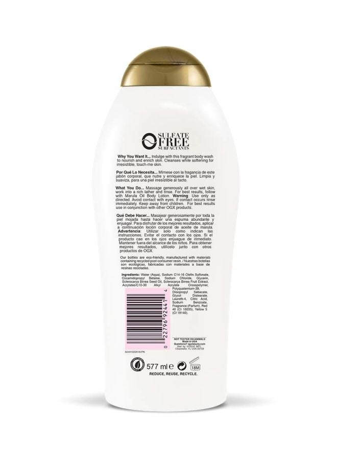 Ogx - Hydrate+ Marula Oil Body Wash 577ml - Image 1