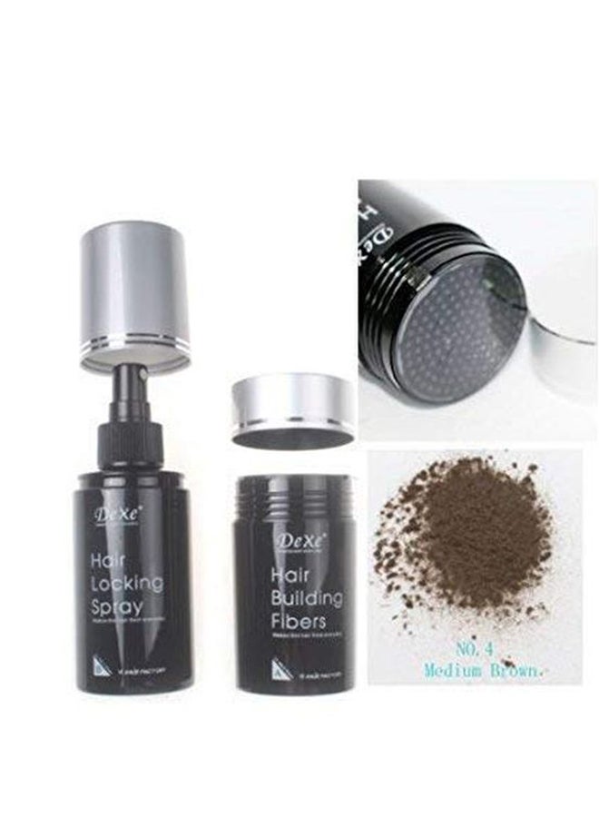 Dexe - 2-Piece Hair Building Fibers And Hair Locking Spray Set Black - Image 1