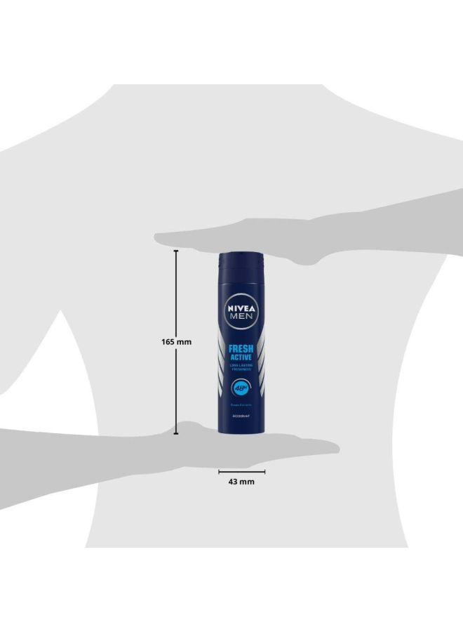 Nivea Pack Of 2 Fresh Active 48H Deodorant Spray 2x200ml - Image 4