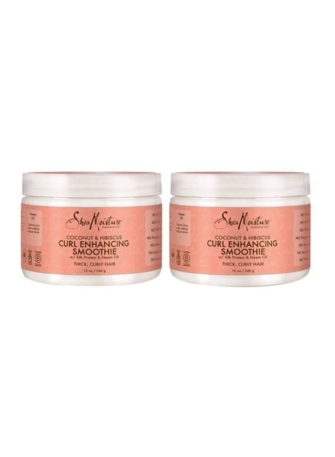 SheaMoisture - Pack Of 2 Coconut And Hibiscus Curl Enhancer Smoothie 340x2grams - Image 1