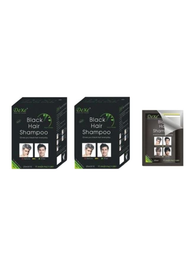 Dexe - Pack Of 2 Black Hair Shampoo 50ml - Image 1
