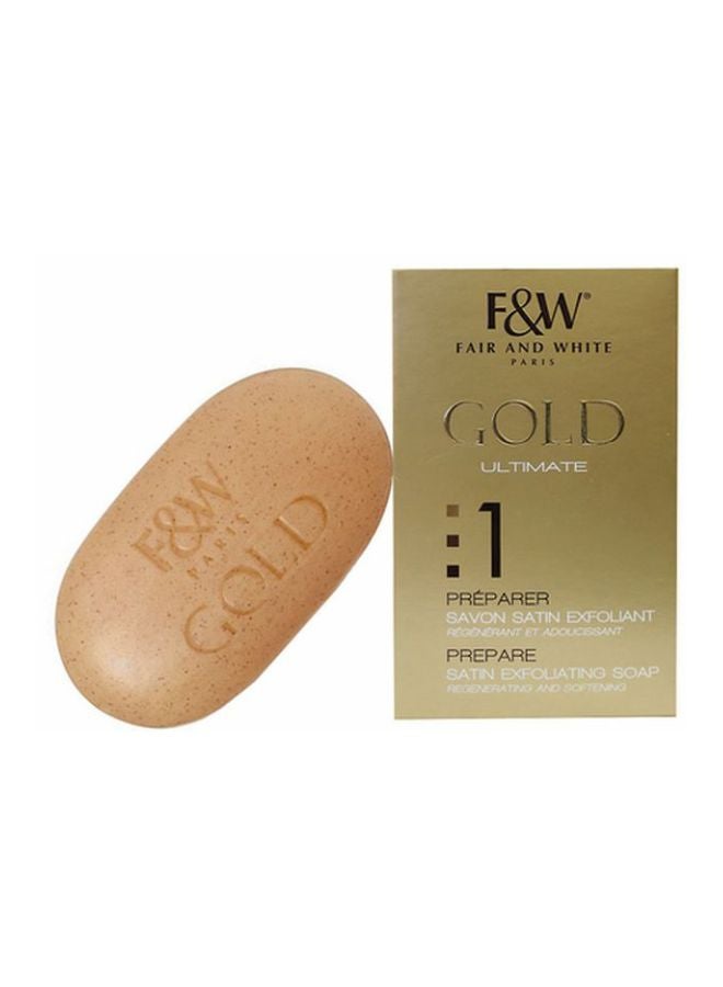 Fair and White Gold Ultimate Satin Exfoliating Bar Soap 200grams  - Image 1