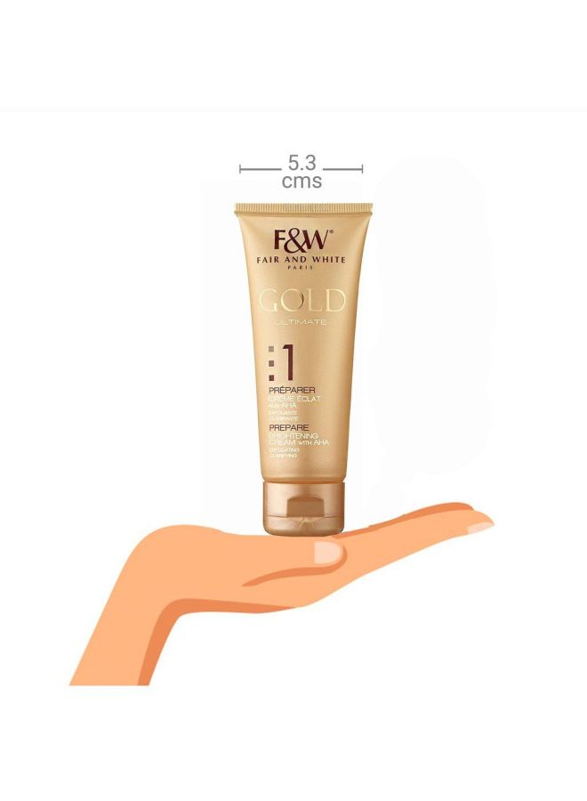 Fair and White Gold Ultimate Prepare Brightening Cream With Aha 75ml  - Image 4