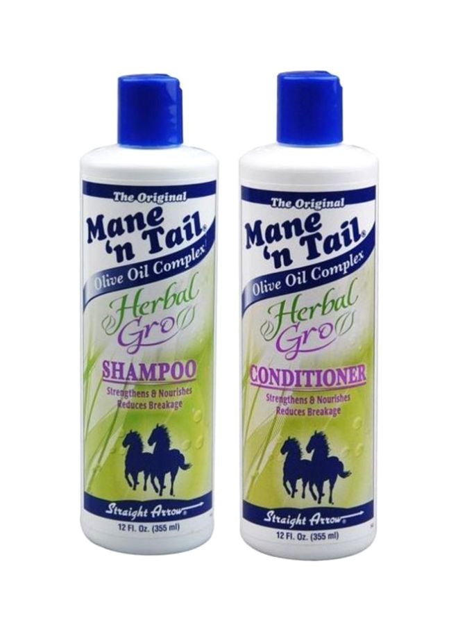 Mane 'n Tail Pack Of 2 Herbal-Gro Shampoo And Conditioner Set 710ml - Image 1