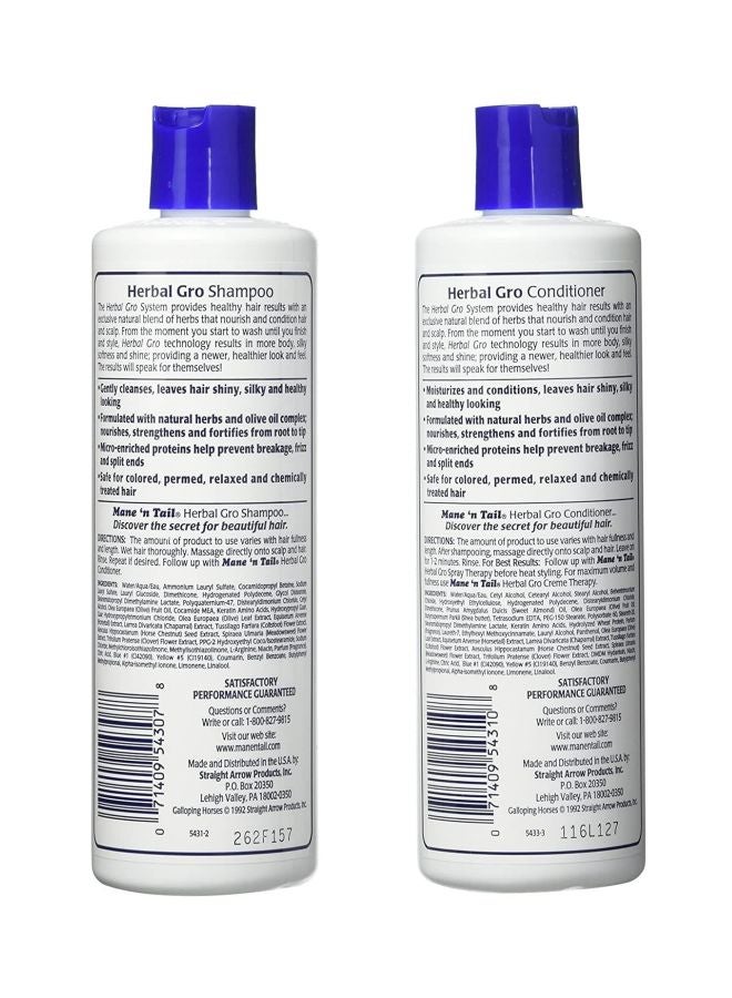 Mane 'n Tail Pack Of 2 Herbal-Gro Shampoo And Conditioner Set 710ml - Image 2