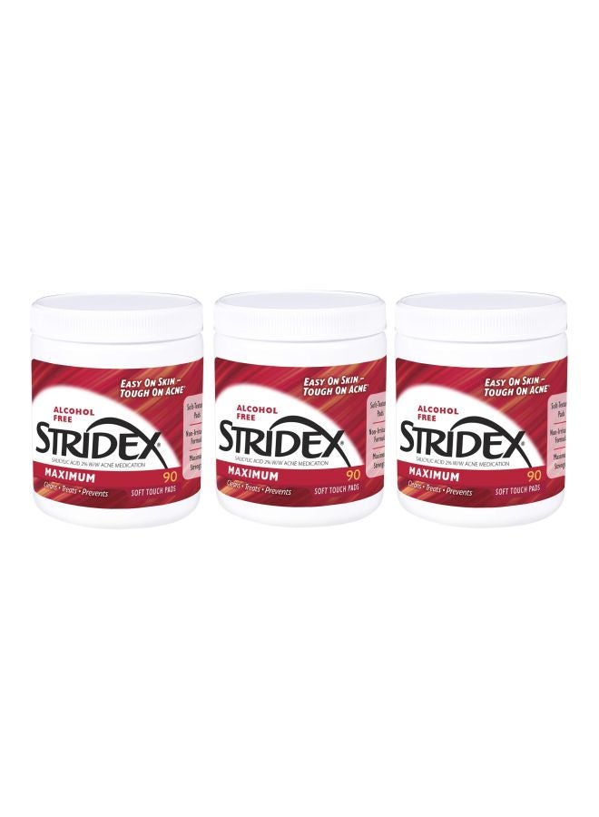 Stridex Pack Of 3 Single-Step Maximum Acne Pads  - Image 1