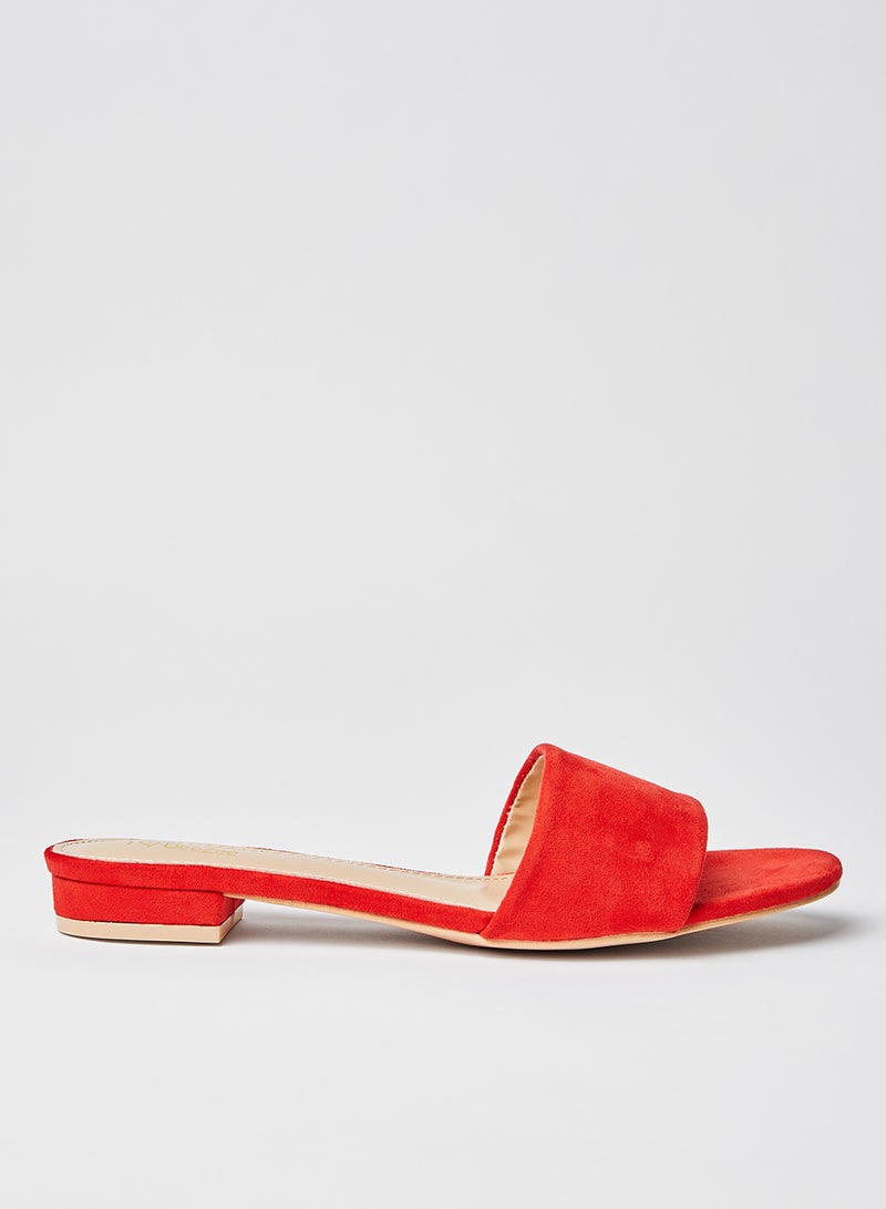 Dyed Slip On Flat Sandals Red - v1605181033/N40559884V_1