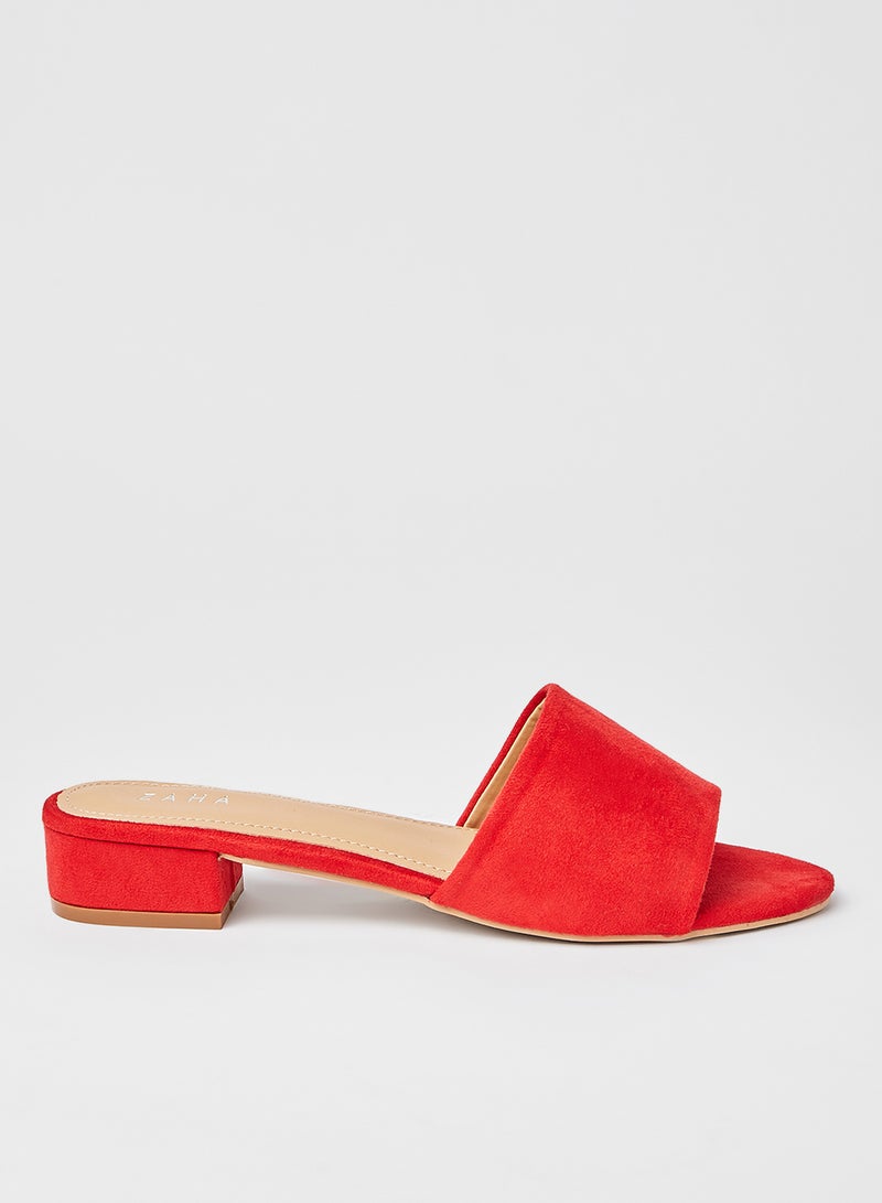 ZAHA - Dyed Slip On Sandals Red - Image 1