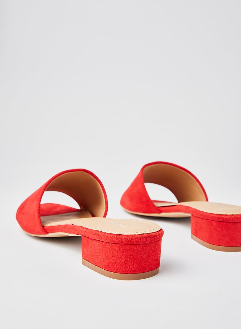 ZAHA - Dyed Slip On Sandals Red - Image 1