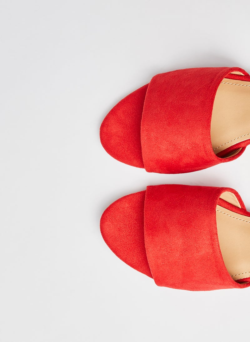 ZAHA - Dyed Slip On Sandals Red - Image 1