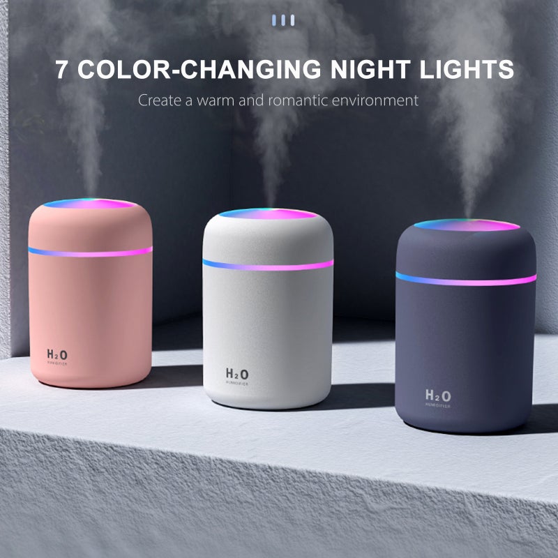 300ml LED Mist Humidifier White - Image 2