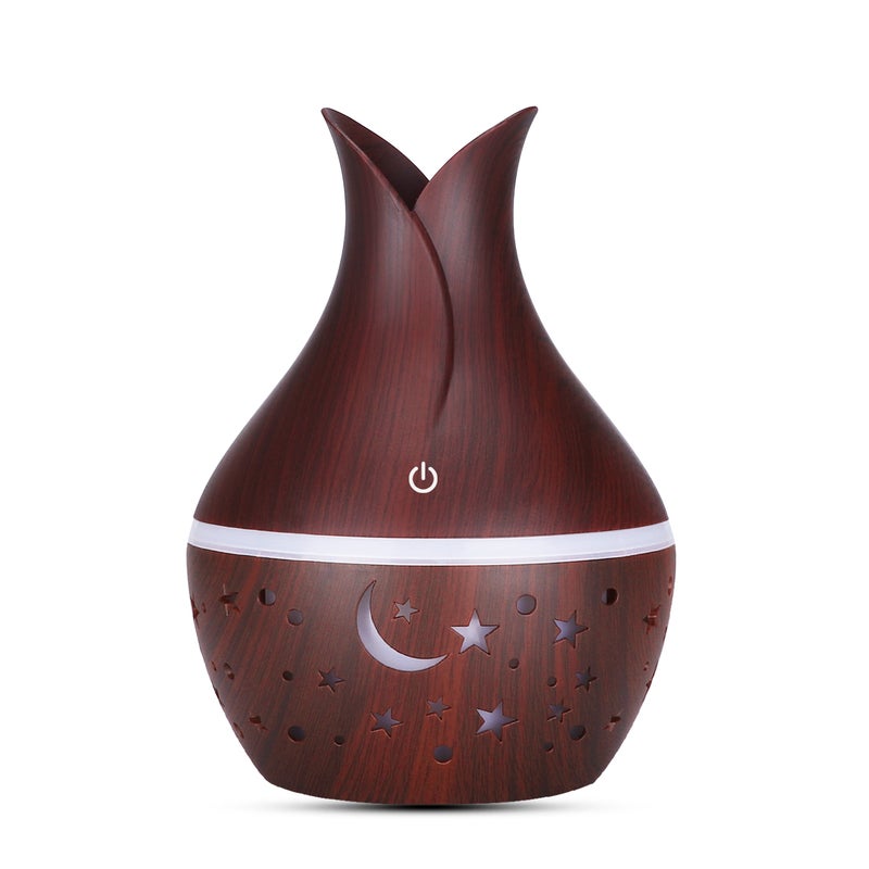 300ml LED Lamp Humidifier Dark Brown - Image 1
