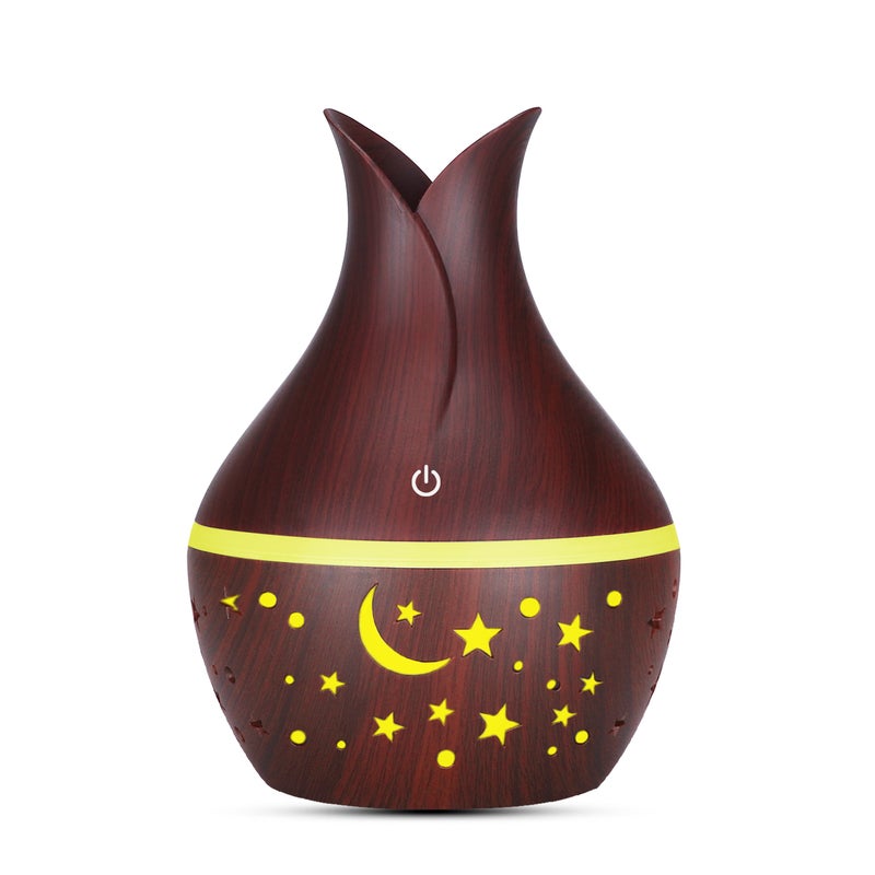 300ml LED Lamp Humidifier Dark Brown - Image 3