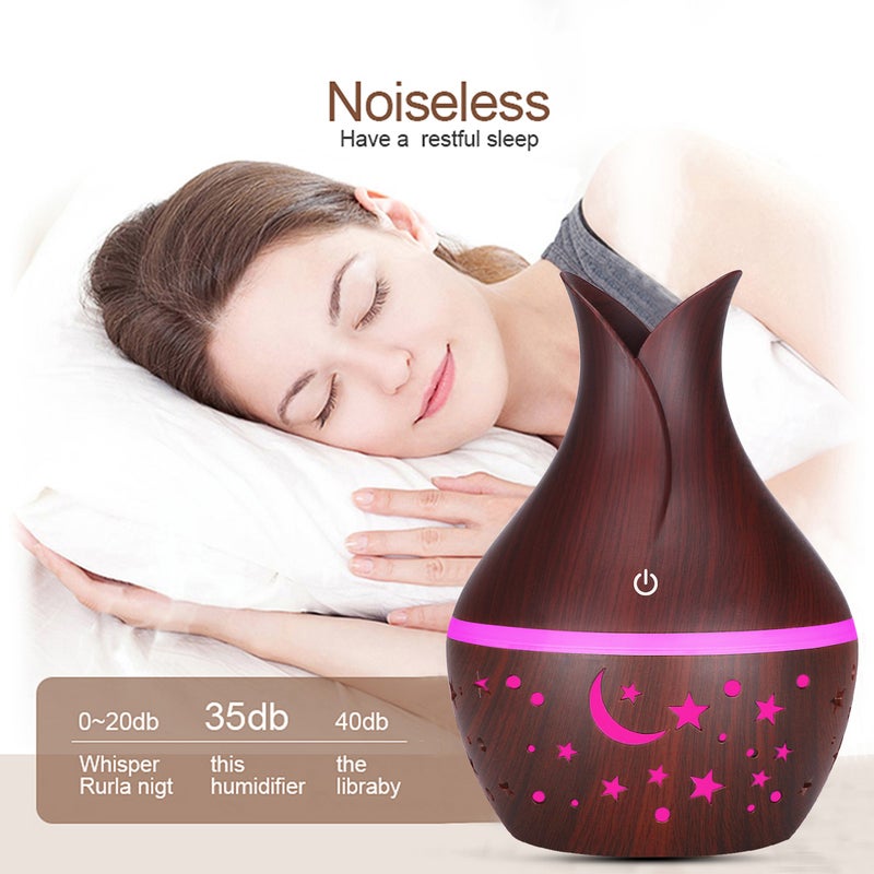 300ml LED Lamp Humidifier Dark Brown - Image 5