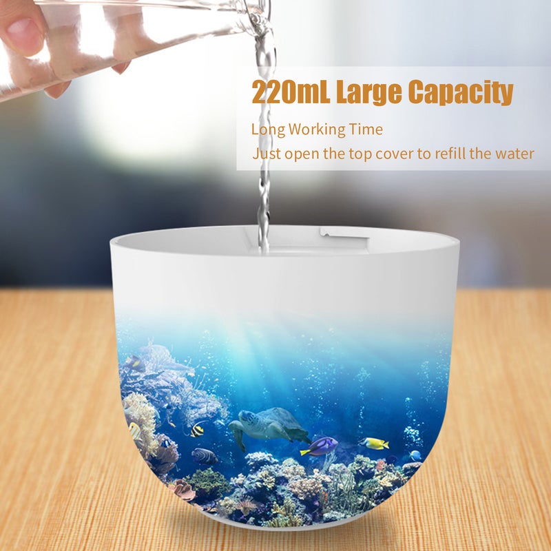 220ml Colourful LED Light Mist Essential Oil Diffuser Green - Image 3