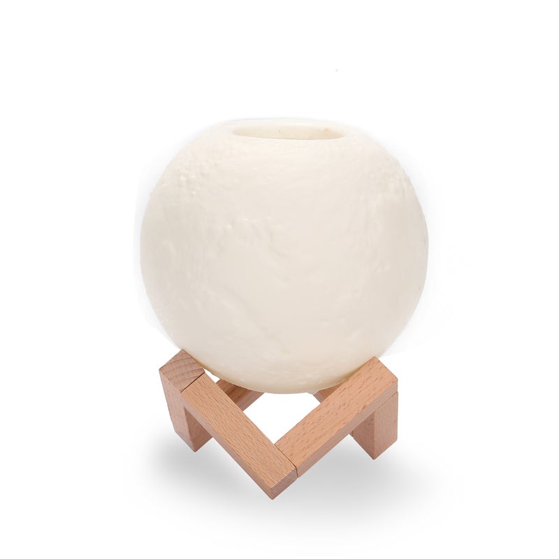 880ml 3D Moon Lamp Humidifier White/Brown