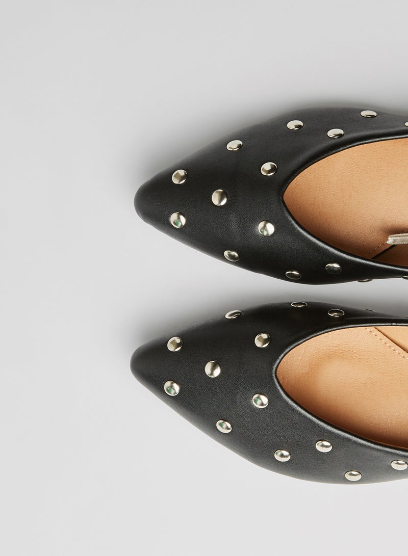 ZAHA - Trendy Synthetic Slip On Ballerinas Black - Image 1