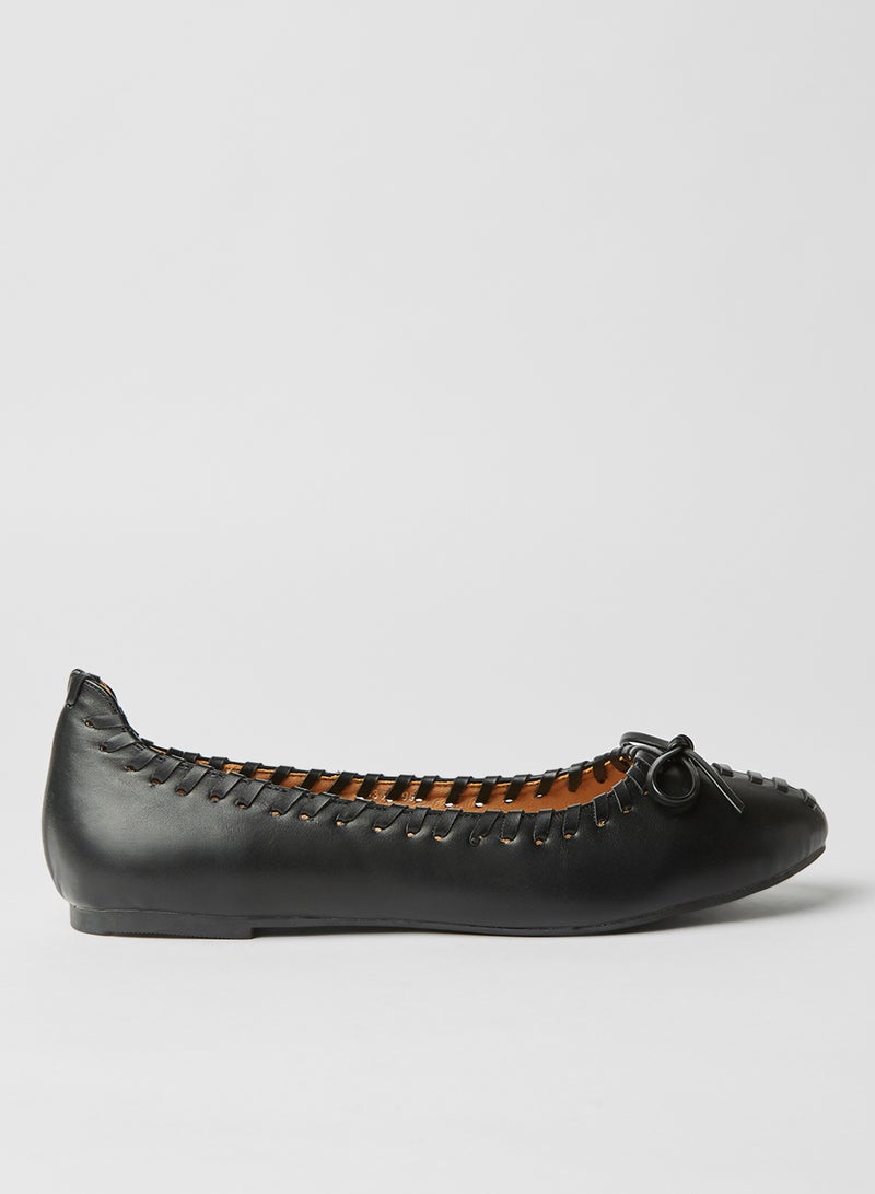 ZAHA - Dyed Slip On Ballerinas Black - Image 1