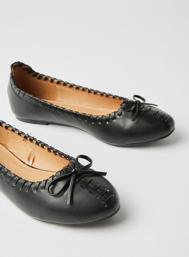 ZAHA - Dyed Slip On Ballerinas Black - Image 1