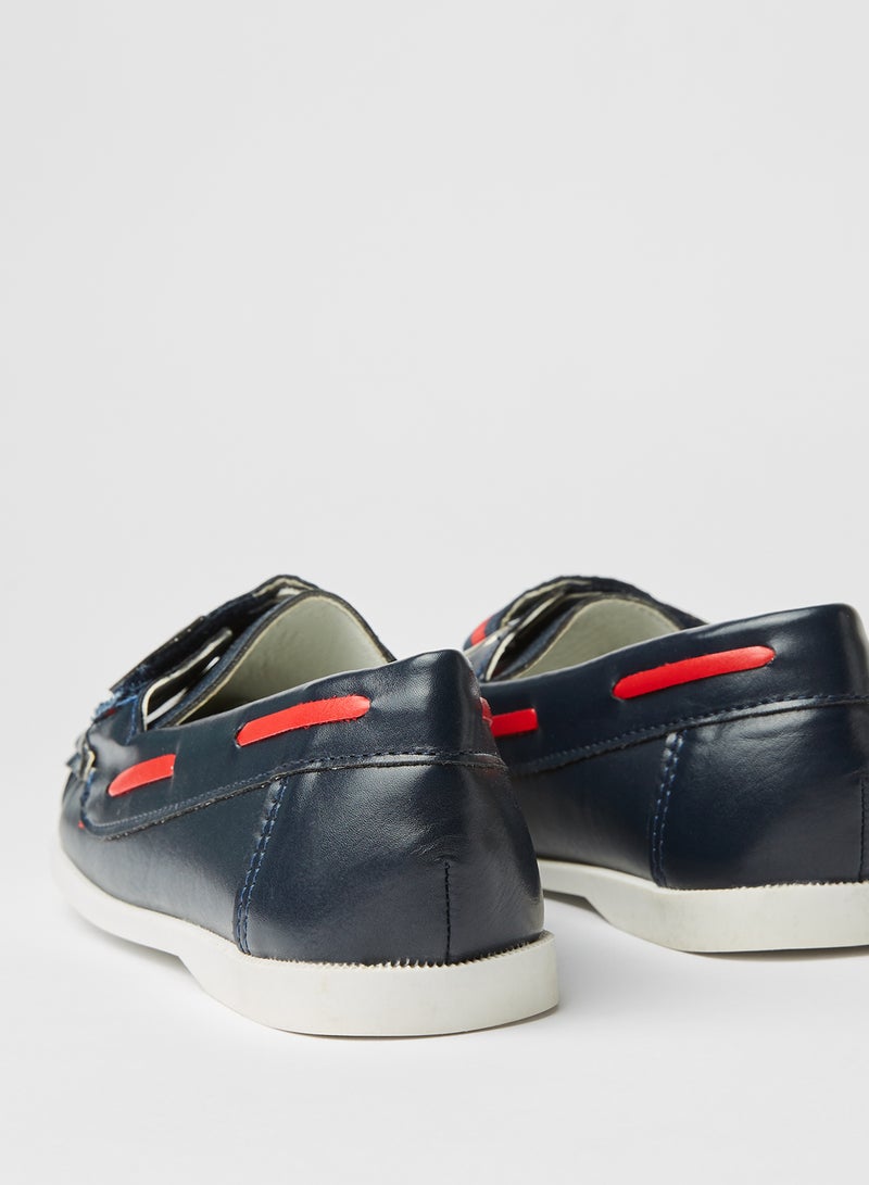 ZAHA - Stylish Synthetic Slip-On Casual Shoes Navy Blue - Image 1