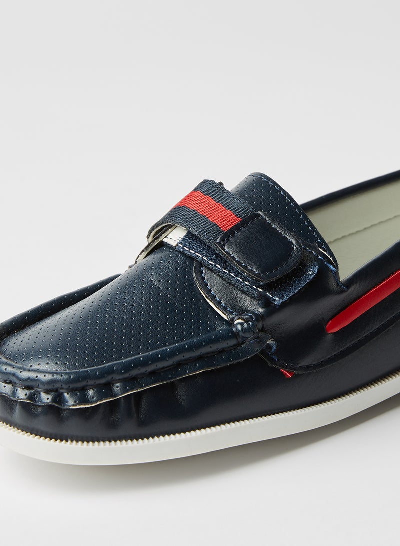 ZAHA - Stylish Synthetic Slip-On Casual Shoes Navy Blue - Image 1