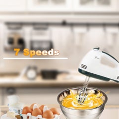 Generic Electric  7-Speed Hand Mixer Egg Beater HL54-LU White  - Image 3