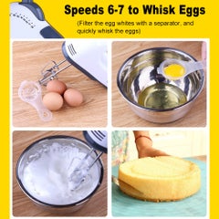 Generic Electric  7-Speed Hand Mixer Egg Beater HL54-LU White  - Image 5