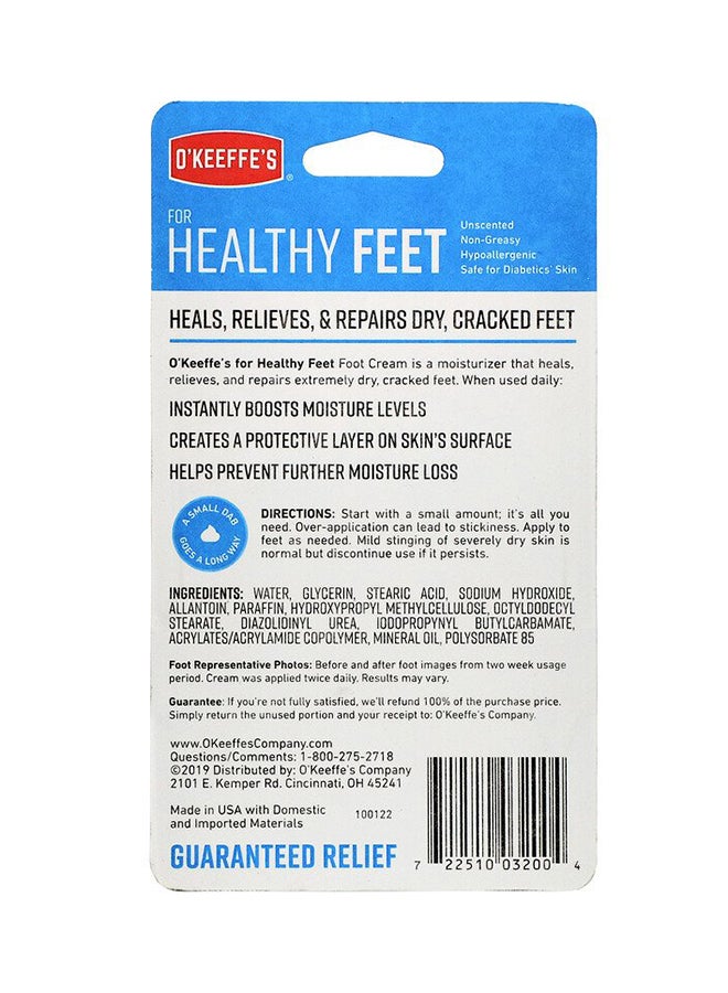 OKeeffes Moisturizing Feet Cream 91grams - Image 2