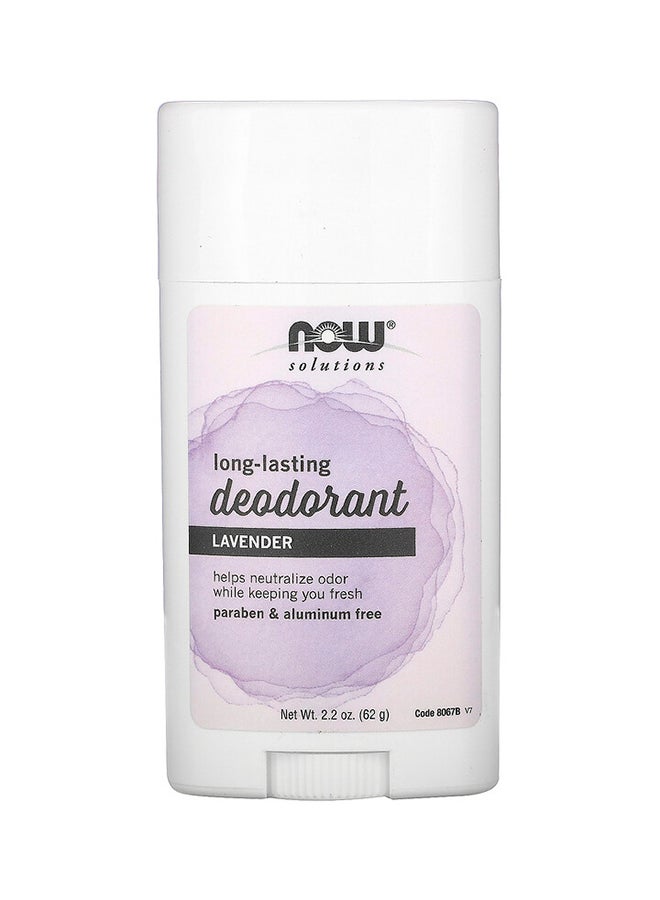 Now Foods Long Lasting Refreshing Lavender Deodorant Stick 62grams - Image 1