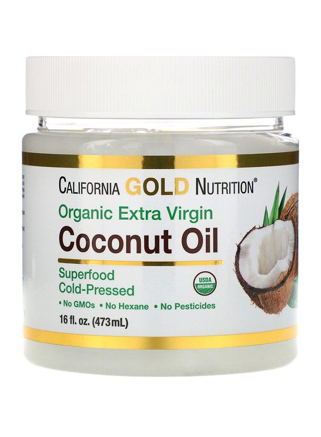 California Gold Nutrition Cold Pressed Organic Virgin Coconut Oil 473ml - Image 1